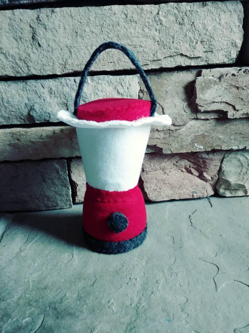 Felt Campfire with lantern play set Felt Bonfire Playset kids camping play campfire campfire play set gift for kids image 6