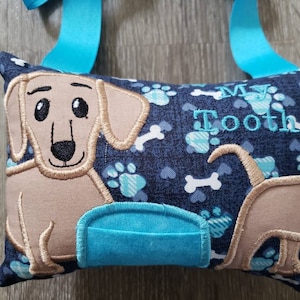 Personalized Dachshund Tooth Fairy Pillow: Keepsake Pocket Pillow