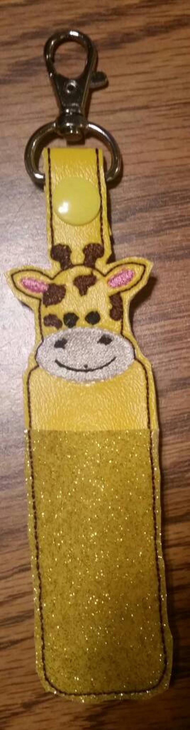 Lip balm animal de zoo girafe porte-clé de Noël cadeau de bas les lèvres gercées confortable de baume pour les lèvres lecteur flash porte image 2