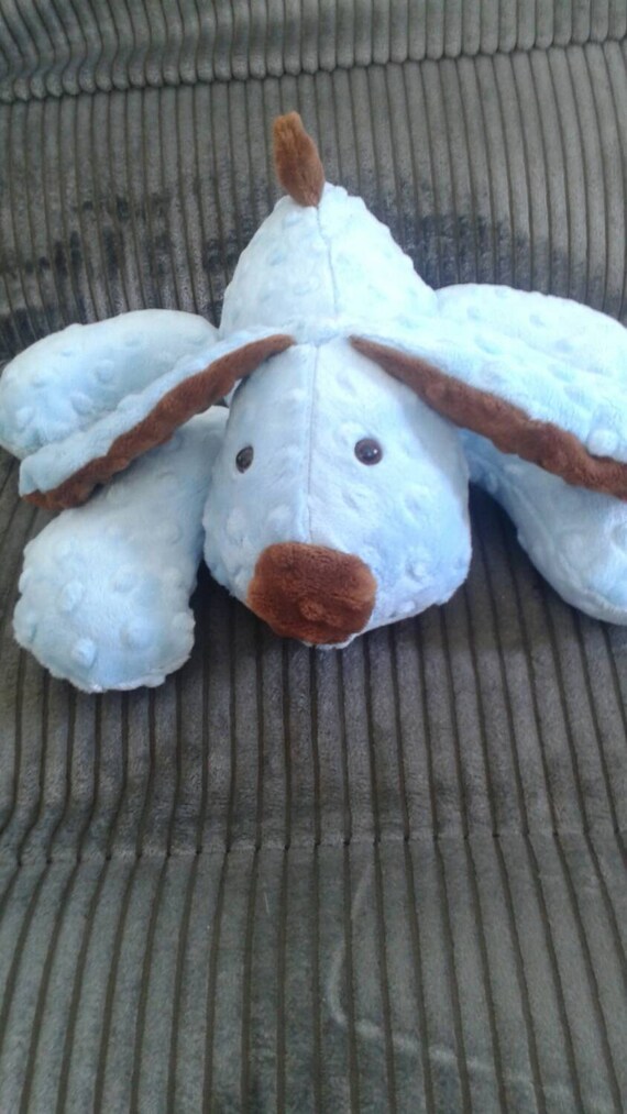 Peluche Petit Chien Chien Doudou Peluche Bébé Bleu Chien De Moka En Tissu Minky Dot Animal En Peluche Dot Minky Custom Colors