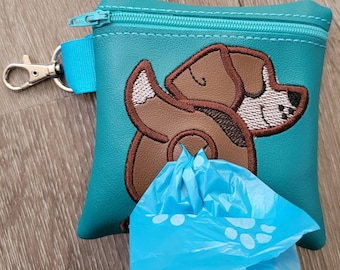 Beagle Poop Bag Pouch - gift for dog lover - Zippered poop bag holder-  Gift for Dog Walker - veterinarian - dog groomer