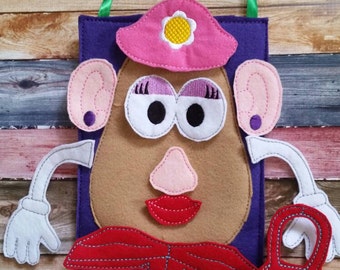 Mrs. Potato Felt Activity Bag: Toddler Quiet Book Page