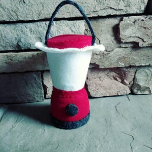 Felt Campfire with lantern play set Felt Bonfire Playset kids camping play campfire campfire play set gift for kids image 5