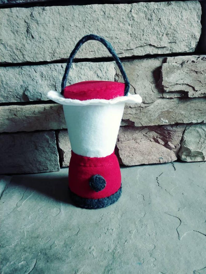 Felt Campfire with lantern play set Felt Bonfire Playset kids camping play campfire campfire play set gift for kids image 5