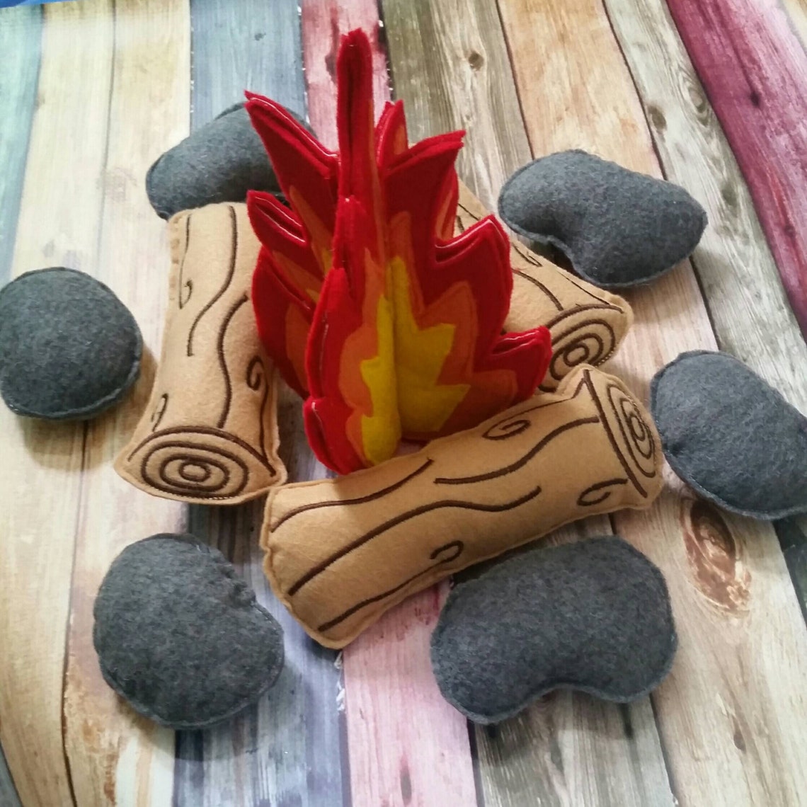 Felt Campfire Set Felt Camping Toy Campfire for Kids Felt Etsy UK