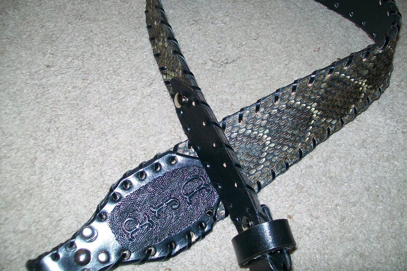 Diamond Back Rattle Snake Skin Rifle Sling with or without Etsy