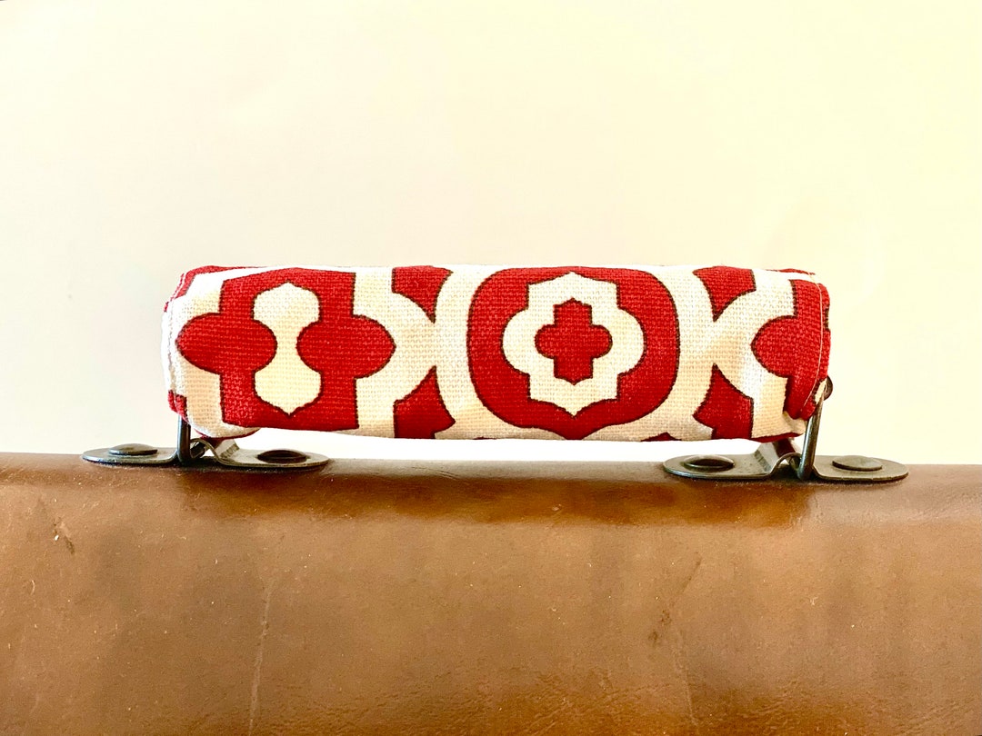 Red Luggage ID Tag, Bright Baggage Handle Wrap, Mens or Womens Identity