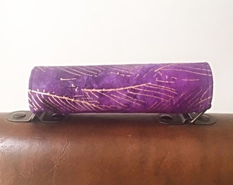 Purple Batik Luggage Handle Cover, Buggage handle wrap ID, Luggage identifier, Travel Accessory, Womens and Ladies Gift for Her, Graduate