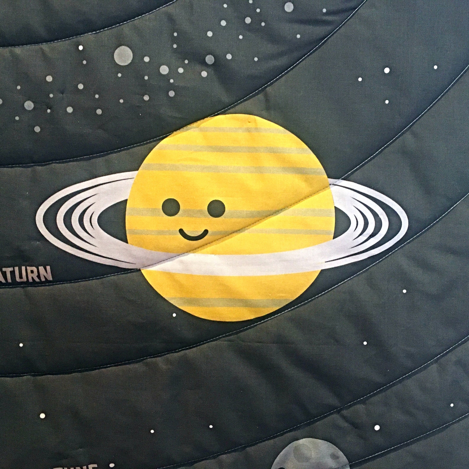 Solar System Baby Quilt Outer Space Activity Play Mat Tummy Etsy