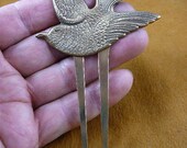 Songbird bird hair pin pick stick repro Victorian brass accessory pick CH-BIRD-1