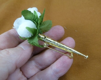 Tussy mussy jarrón chapado en oro rodio broche alfiler joyería de boda suministros de manualidades flores boutonniere BB-243