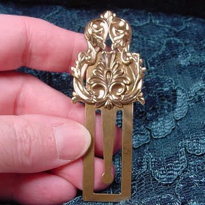 Fleur de Lis flower scrolled brass BOOKMARK book mark books CBBS-42