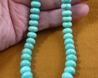 16 inch long Chinese green blue turquoise gemstone Beads bead beaded Necklace jewelry V326-16