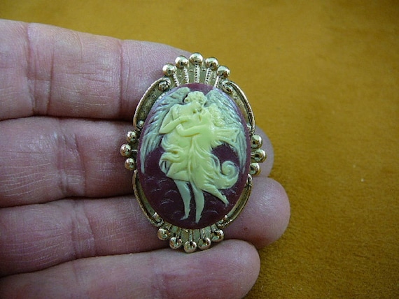 Mensaje Angel Piedra Cristal granate insignia pin
