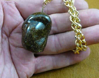 Real Moose POOP 1 poo scat Maine doo doo nugget gold aluminum Necklace jewelry WEIRD PP32-16