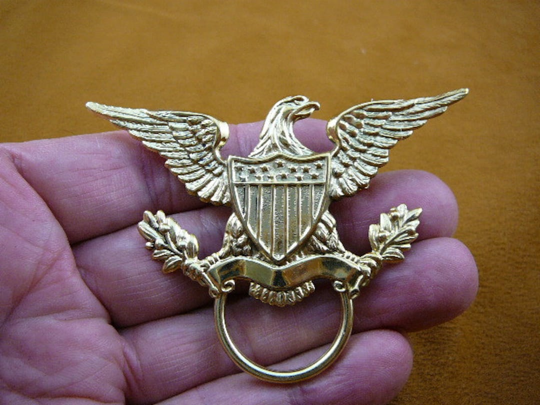 Aigle avec des ailes écartées avec le bouclier et les gerbes de