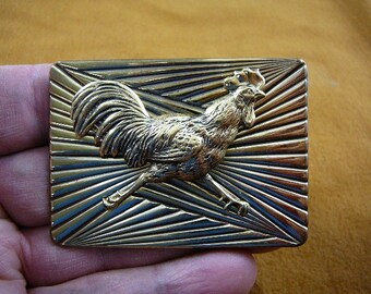 Rooster game love bird cock chicken lover pin pendant Nice Victorian repro BRASS pin pendant brooch B-Bird-653