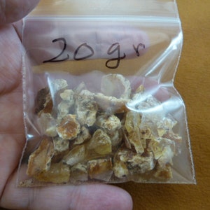 20 g Kauri tree Gum Metaphysical large chips copal Amber NZ Tane Mahuta incense New Zealand K-5307