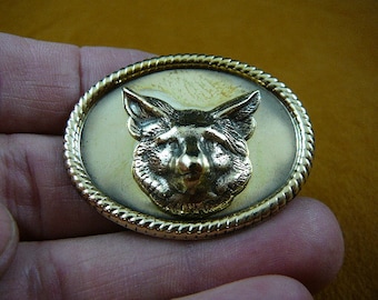Vos 3D-kop Ik hou van sluwe vossenliefhebbers messing speld hanger ovale broche reproductie Victoriaanse broche B-fox-53