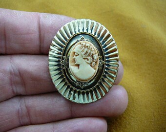 Giovnni p Pendentif broche ncien en or 14 crts vec cmée en