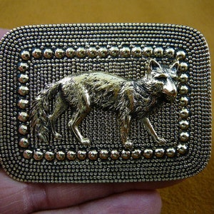 Fox I love sly foxeswalking from the hunter hunt loveron dot textured rectangle repro Victorian brass pin pendant brooch B-fox-200