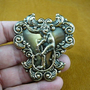 Spider monkey lover I love crazy little monkeys at the zoo jungle brass pin pendant B-Monkey-5