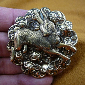 Coelho fufu foofoo vitoriano repro pingente de pino de latão eu amo coelhinhos bebê B-Bun-5