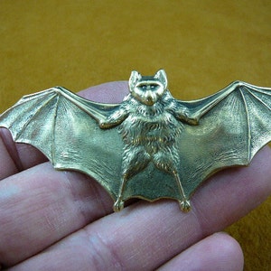 Flying bat with wings spread brass Barrettes French barrette CB-Bat-2