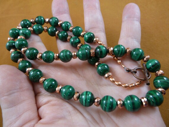 Collier En Malachite Verte - Pierre Dure Naturelle, Occasion