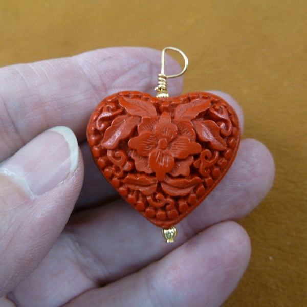 Carved Wood Pendant Etsy