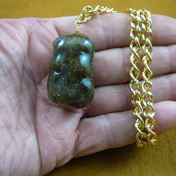 Real Moose POOP 1 poo scat Maine doo doo nugget gold aluminum Necklace jewelry WEIRD PP32-14