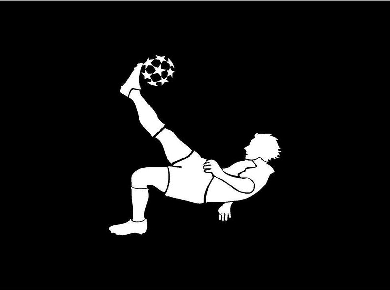 NEW Rainbow Kick Soccer Player Car Decal Etsy
