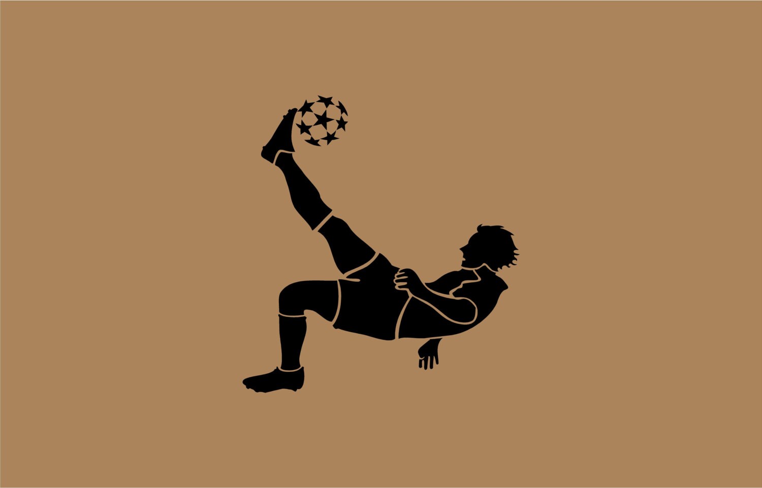 NEW Rainbow Kick Soccer Player for your Wall Etsy