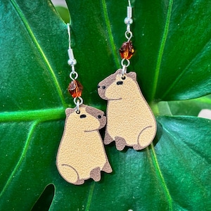 Capybara Earrings • Cute Capybara • Capybara Gift • Capybara Lover Gift • Quirky Jewelry • Animal Earrings
