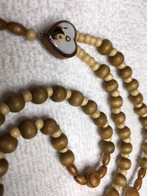 Rosario Per Uomo E Donna Rosario In Legno Marrone Chiaro - 10 - Foto 2