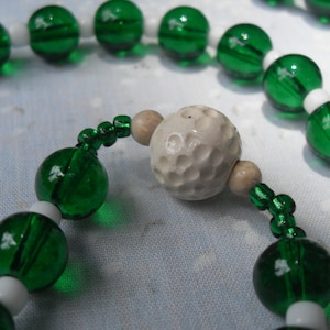 Rosary Golf and Greens Unique Full Color Middle Medal of St. Jude Patron Hopeless Cases Golf Ball Pater Beads Necklace