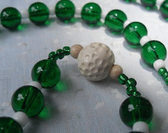 Rosario Golf y Verdes Único a Todo Color Medalla Media de San Judas Patrón Casos Desesperados Pelota de Golf Pater Collar de Cuentas