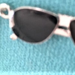 Sunglasses Pendant Silver on Stainless Steel Chain