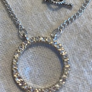 Necklace Circe Crystal Stones Silver Dainty Estate Piece Looks New