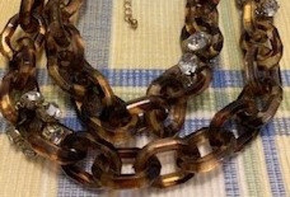 Necklace Exotic Estate Piece Double Strand Large … - image 1