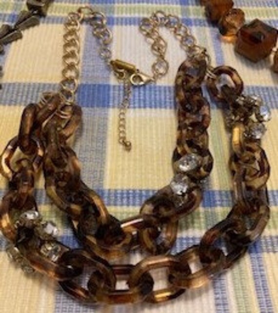 Necklace Exotic Estate Piece Double Strand Large … - image 3