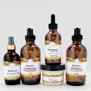 Organic Hair Moisture  Set Dry Hair Conditioner Leave-In Dry Scalp Hair Butter Hair Oil Black Rice Water Shampoo Hair Growth Rosemary