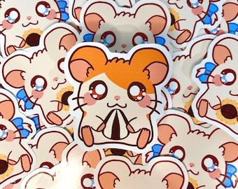 Pegatina de Hamtaro y Bijou