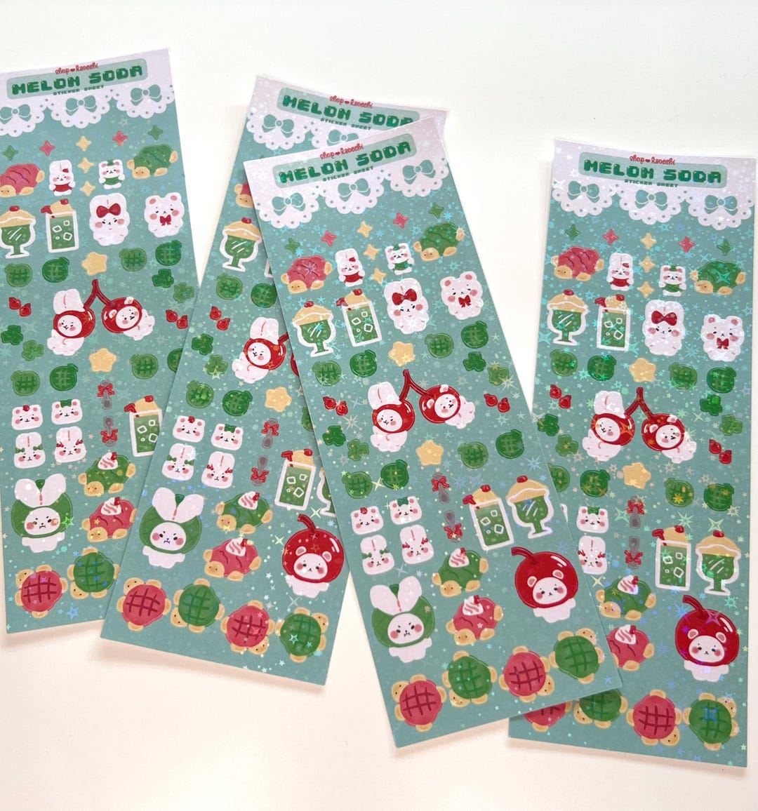 Melona Sticker Melon Soda Holo Sticker Sheet - Deco Stickers - Etsy