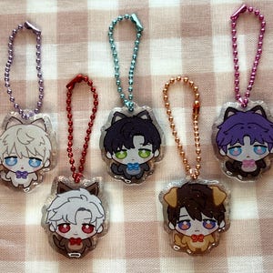 Love and Deepspace Keychain Kitty Xavier Rafayel Zayne Sylus Caleb
