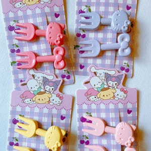 A Pair Of Cute Acrylic Hairclips/Cute Pink Bow Hairclips/Cute Match Snap Hairclips/Colorful Bow Hair Clips/Good For Kids/Cute Gift/