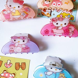 Kawaii Claw Clip/Cute Claw Clip/Handmade Aesthetic Cute Hair Clips/ Cute Hair Accessories/Claw Clips/Cat Lover Gifts/Colorful Claw Clips