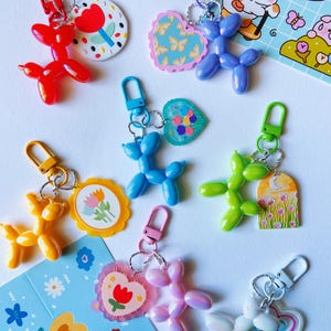 Balloon Dog Keychain/Balloon Dog Backpack Chain/Cute Balloon Dog Chain/Kawaii Bag Chain/Pink  Keychain/Small Gift/Friendship Gift/Good Gifts