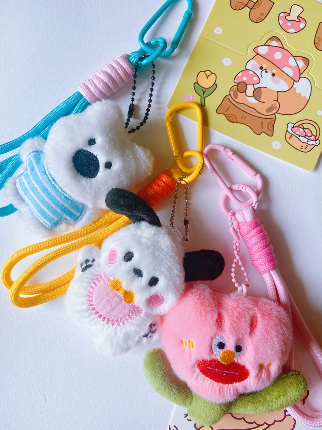 Kawaii Plush Keychain/plush Phone Chain/fluffy Animals Keychain/cute ...