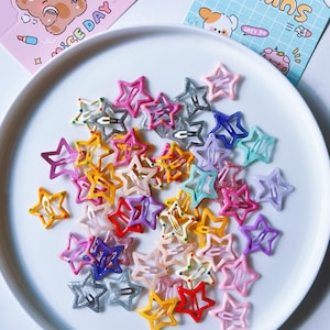 10 Random Pieces Star Shaped Hair Clips/Star Shape Hair Pins/ Star Hair Clips/Y2K Hair Clips/Cute Hair Clips/Good For Kids/Birthday Gifts